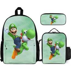 Men School Bags Aoivkut Sold by: micaeladietrich, Game Luigi s Mansion Backpack 3 Pieces Set With Pencil Case Lunch Bag Shoulders School Bag Lunch Box Pen Bag Daypack Bookbag