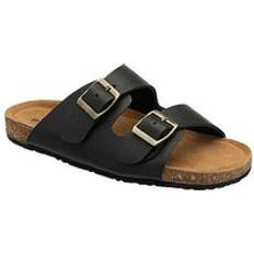 Dunlop Sko Dunlop Ladies Twin Buckle Footbed Mules