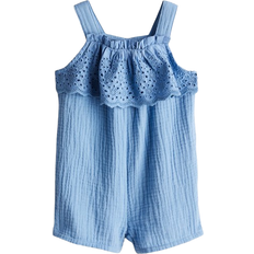 18-24M Playsuits H&M Cotton Muslin Romper Suit - Blue (1229267001)