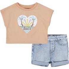 Levi's S Other Sets Levi's Baby Girls pc. Palm Dolman Tee And Short Set PEACH 24 Months