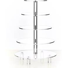 Portatorte Supporto Acrilico 5 Livelli Base Extra Spessa 5 mm Portatorta