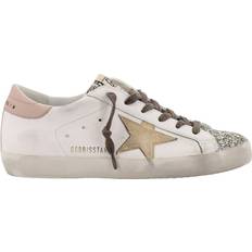 GOLDEN GOOSE 42 Schuhe GOLDEN GOOSE Superstar Platinum Glitter Toe W - White/Platinum/Yellow