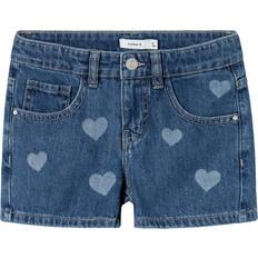 Hjärtan Byxor Barnkläder Name It Denim Blue Heart Rose Regular Denim Shorts