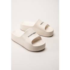 Tommy Hilfiger Damen Slides Tommy Hilfiger Pantolette creme schwarz 41-42