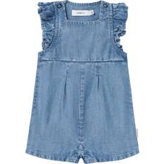 Babyer - Overalls Bukser Børnetøj Name It Denim Jumpsuit Nbfrose Blå Denim