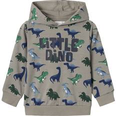 Rundringad Hoodies Barnkläder Name It Hoodie NmmKuno Wild Dove år 110 Hoodie