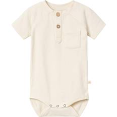 Natur Bodys Barnkläder Lil'Atelier Short Sleeved Romper