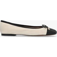 Daniel Iball Cream Leather Patent Toe Cap Ballet Pumps 38, Colou