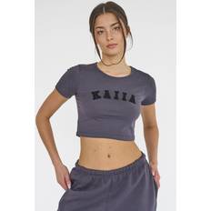 Baby T-shirts Kaiia Baby Tee Dark Grey