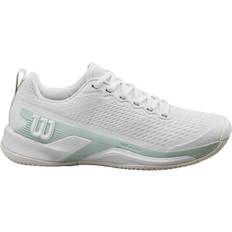 Textile - Women Racket Sport Shoes Wilson Rush Pro 4.5 W - White/Surf Spray/Tofu