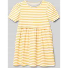 Orange Dresses Children's Clothing Name It Mini Girls Striped Short Sleeve Dress Marigold, Yellow, Years, Women YEARS