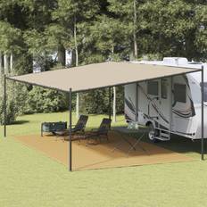 vidaXL Tältmatta sandfärgat 400x600 cm HDPE