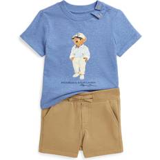 Otros Conjuntos Polo Ralph Lauren Baby Bear Shorts & T-Shirt Set, Lattice Blue