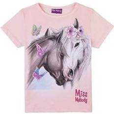 Florals T-shirts Miss Melody Round Neck Printed T-Shirt Pink Print