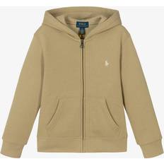 Green Cardigans Children's Clothing Polo Ralph Lauren Kids' Cotton Blend Zip Through Hoodie, Green Khaki