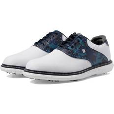 Blå - Herre Golfsko FootJoy Men's Traditions Golf Shoes in White/Navy/Camo White/Navy Camo