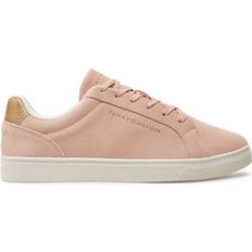 Tommy Hilfiger Casual Suede Court Trainers PINK BLOOM