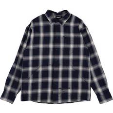 Buttons Shirts DSquared2 Kid Boy Cotton Shirt - Midnight Blue