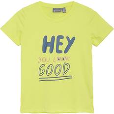 Color Kids Överdelar Color Kids T-shirt Polyester Limelight m. Text år 134 T-shirt