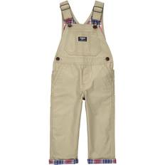 Grøn Playsuits Børnetøj OshKosh OshKosh B'gosh Toddler Boys Classic Plaid-Lined Canvas Overalls 4T Khaki