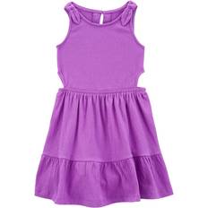 Purple Dresses Children's Clothing Carter's Toddler Girls Knit Gauze Casual Dress Purple 4T