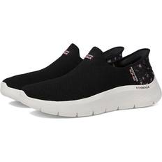 Skechers Pink Sport Shoes Skechers Go Walk Flex Slip-ins Stretch Knit Trainer - Black/Pink Trim