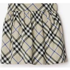 Buttons Skirts Children's Clothing Burberry Childrens Check Cotton Skirt Lichen 12Y