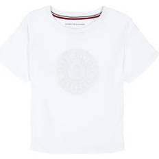 Tommy Hilfiger Girls Children's Clothing Tommy Hilfiger Girls 7-16 Embroidered Boxy T-Shirt, White