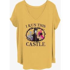 T-shirts Hot Topic Disney Sleeping Beauty Maleficent Run This Castle Womens T-Shirt Plus OCHRE