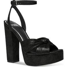 Heels & Pumps Paige Women's Carter Shimmer Suede Platform High Heel Sandals Black