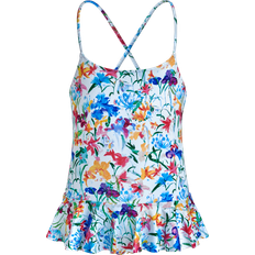 White Swimsuits Children's Clothing Vilebrequin Girls Skirt One-piece Swimsuit Happy Flowers Swimming Trunk Grilly White