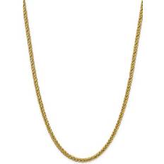 Primal Gold by: Time, Karat Yellow 4.65mm Semi-solid 3-Wire Wheat Chain