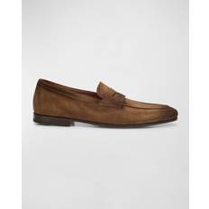 Santoni Homme Mocassins Santoni Carlos Suede Penny Loafers