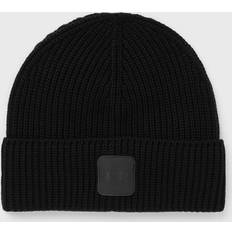 C.P. Company Mützen C.P. Company METROPOLIS SERIES EXTRA FINE MERINO WOOL LOGO BEANIE men Beanies black in Größe:ONE