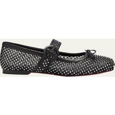 Christian Louboutin Women Low Shoes Christian Louboutin Mamastrapitina Crystal Flats - Black