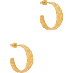 Missoma Braid 18kt Gold-plated Hoop Earrings One