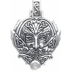 Green - Men Charms & Pendants Jewelry Trends sterling silver celtic green man trinity moonstone pendant