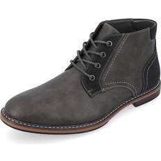 Gray - Men Chukka Boots Vance Co. Men's Chukka Dress Boot