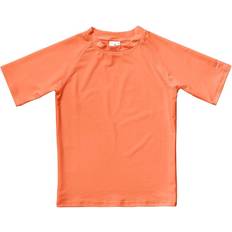 Girls UV Clothes Children's Clothing Snapper Rock Tangerine SS Rash Top, Size 9-10Y Maisonette