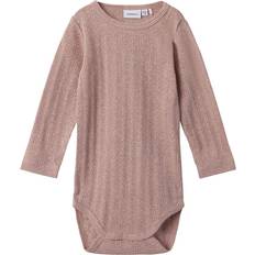 Name It Ohusa Langærmet Bodystocking - Deauville Mauve/Melange
