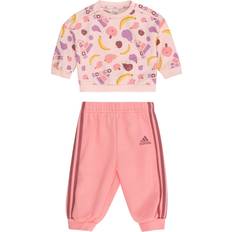 Floreado Chándales Adidas Essentials Allover Print Jogger Set Sandy Pink 18-24M