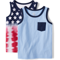 Tank Tops Gymboree Boys Baby And Toddler American Flag Tank Top 2-Pack 5T Polyester/Cotton Multicolor 5T