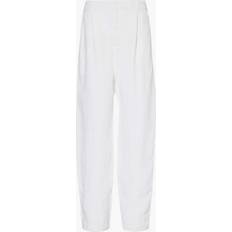 Bella Dahl Womens White Pleated-front Tapered-leg High-rise Linen Trousers WHITE