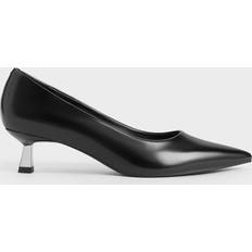 Charles & Keith Pointed-Toe Kitten-Heel Pumps Black Box