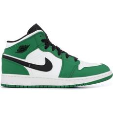 Green Basketball Shoes Jordan Air 1 Mid SE - Black/White/Green