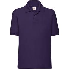 Purple Polo Shirts Children's Clothing Fruit of the Loom Purple, 12-13 Children's 65/35 Pique Polo 12-13yrs