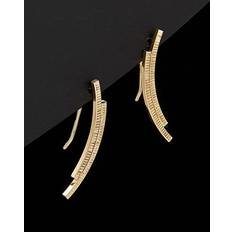 Italian Gold 14K Curved Climber Earrings