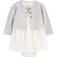 6-9M Otros Conjuntos Carter's Conjunto - Gris Moteado/Blanco