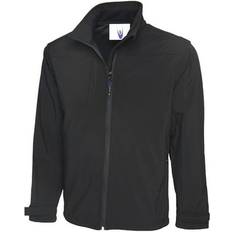 Elastane/Lycra/Spandex - Unisex Outerwear Uneek Mens premium full zip soft shell jacket breahable showerproof windproof