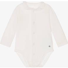 Petit Bateau Bodysuits Children's Clothing Petit Bateau Baby Girls Ivory Cotton Ruffle Bodysuit 18 month